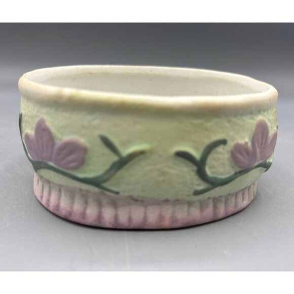 Vtg Floral Porcelain Trinket Box Rose Floral Lid‎ Stash Decorative Oval - Picture 4 of 6